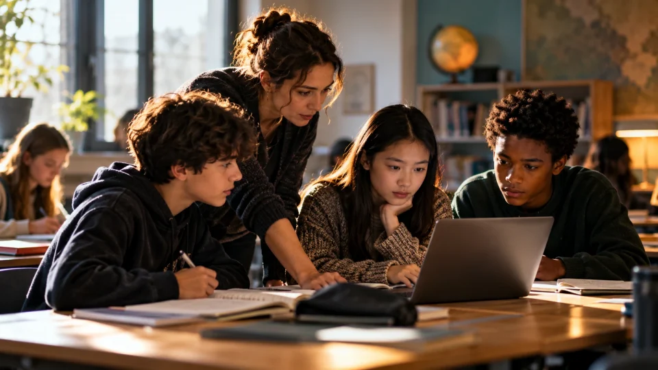 Editorial illustration: Schools get guidance on AI in classrooms