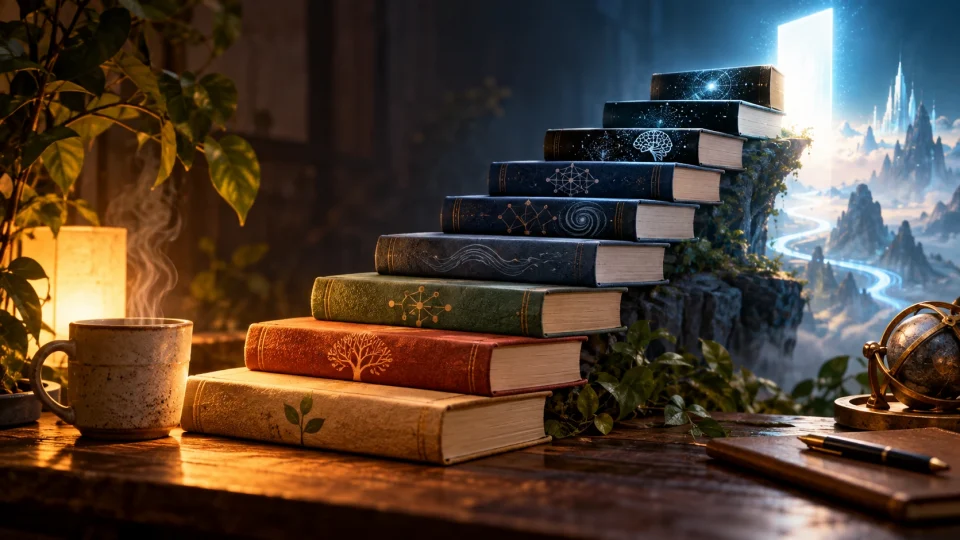 Editorial illustration: Ten books to understand AI, from beginner to expert